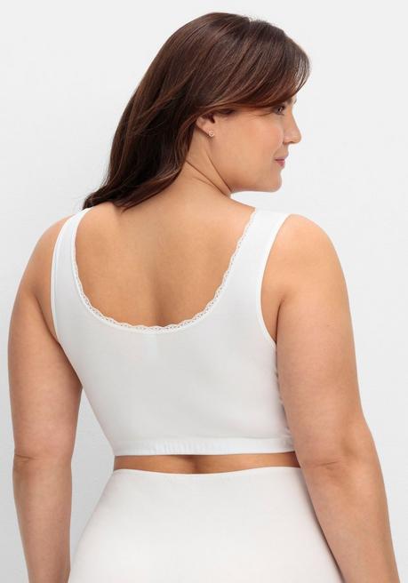 sheego Doppelpack Bustiers mit Spitzenbesatz - marine+weiß sheego zollfrei
