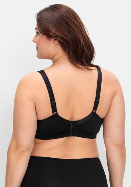 sheego Spitzen-BH mit Bügeln und wattierten Cups - schwarz sheego 50% Rabatt für begrenzte Zeit