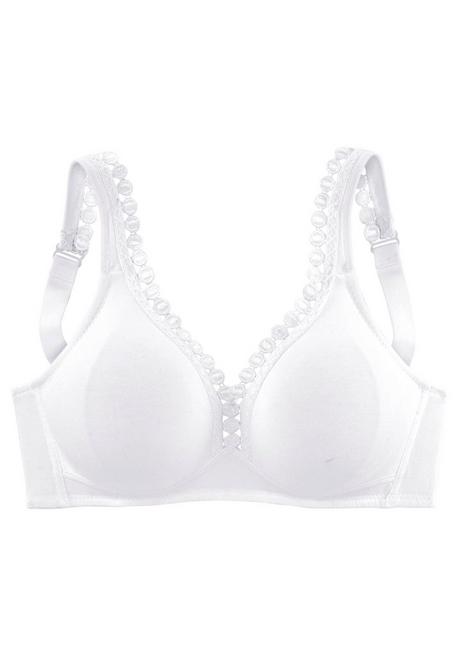 PETITE FLEUR Soft-BH - weiß+schwarz sheego Kostenloser Versand