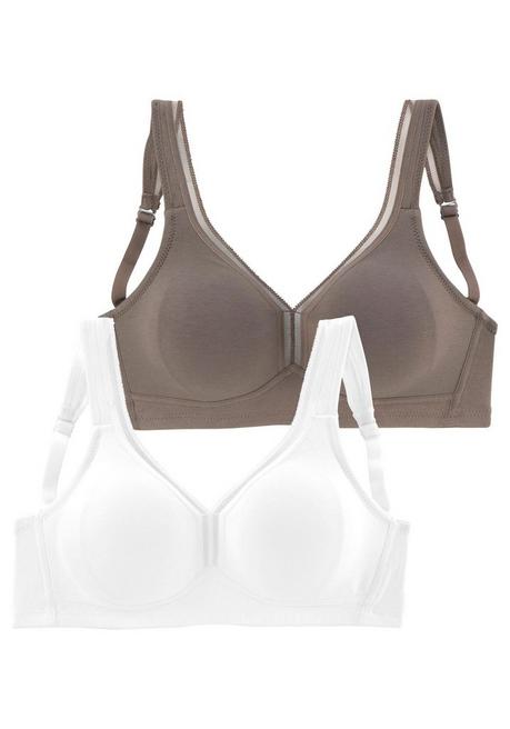 PETITE FLEUR T-Shirt-BH - taupe+weiß sheego Großer Ausverkauf