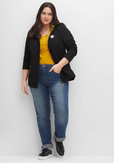 sheego Softshell-Jacke mit Fleece-Innenseite - schwarz sheego Exklusivangebot