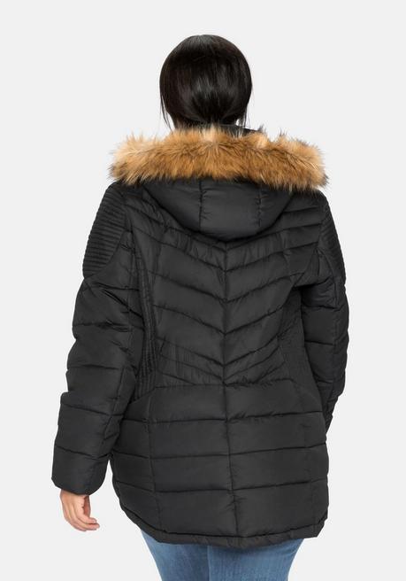 sheego Steppjacke mit abnehmbarer Kapuze - schwarz sheego Jubiläumsangebot