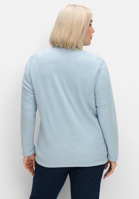 sheego Kuschelige Fleecejacke mit Reißverschluss - bleu sheego Hotsell