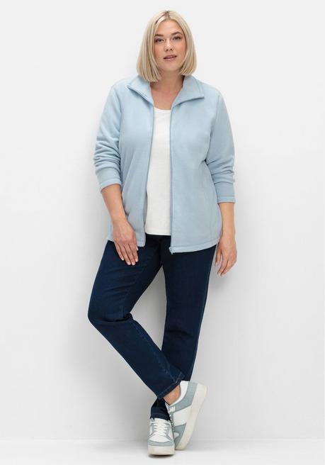 sheego Kuschelige Fleecejacke mit Reißverschluss - bleu sheego Hotsell
