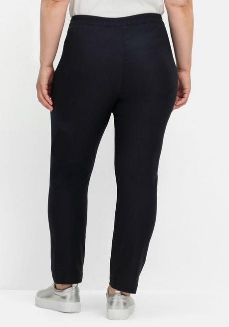 sheego Gerade Bengalinhose mit hohem Schlupfbund - marine sheego im Angebot