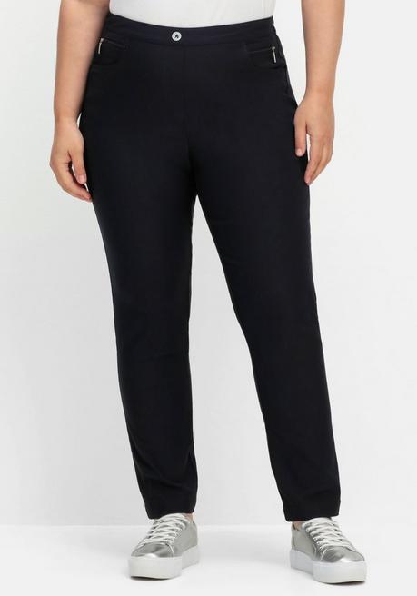 sheego Gerade Bengalinhose mit hohem Schlupfbund - marine sheego im Angebot