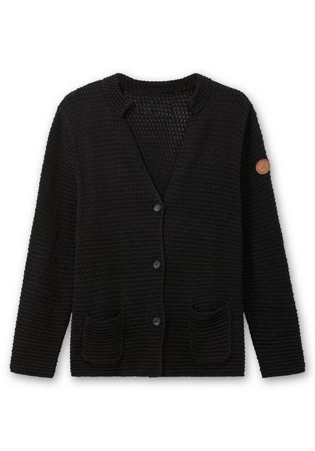 sheego Grobstrickjacke mit Stehkragen und Taschen - schwarz sheego Günstiger Verkauf
