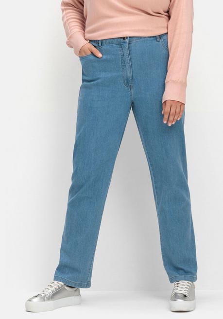 sheego x Collection L. Gerade Jeans in 5-Pocket-Form - light blue Denim sheego Fabrikverkauf