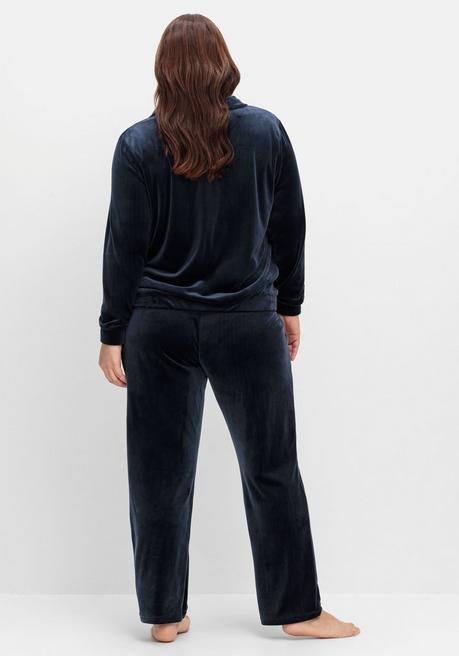 sheego Nicki-Hausanzug aus Jacke und Hose - nachtblau sheego Fabrik Onlineshop