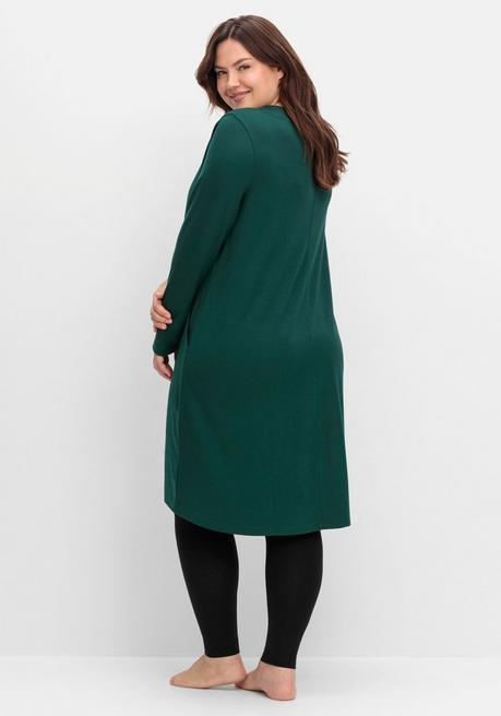 sheego Kleid aus Interlock, mit verlängerter Rückenpartie - tiefgrün sheego Flash Sale