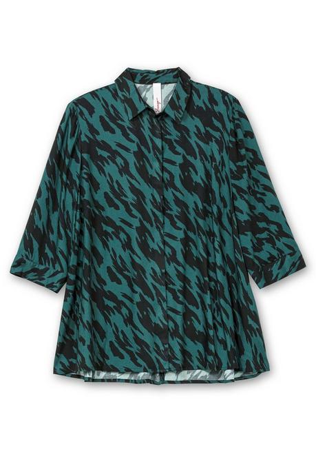 sheego Bedruckte Bluse in schwingender A-Linie - schwarz gemustert sheego Black Friday