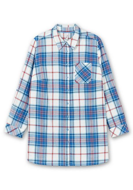 sheego Karierte Longbluse mit Krempelfunktion - offwhite kariert sheego Heißer Verkauf