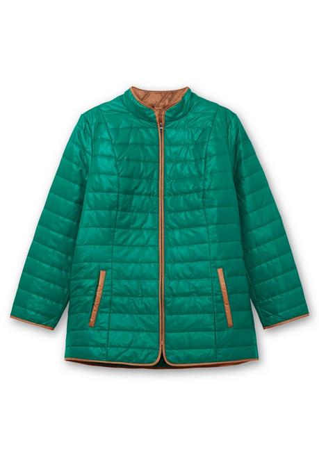 sheego Steppjacke mit Stehkragen und Kontrastdetails - tannengrün sheego Tägliche Deals
