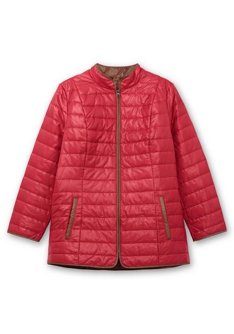 sheego Steppjacke mit Stehkragen und Kontrastdetails - rot sheego Sonderangebote