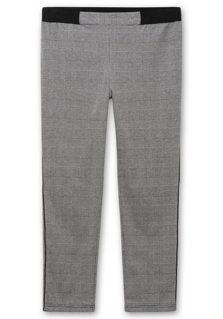 sheego Schmale Hose mit grafischem Muster und Stretchbund - grau gemustert sheego Tiefpreis