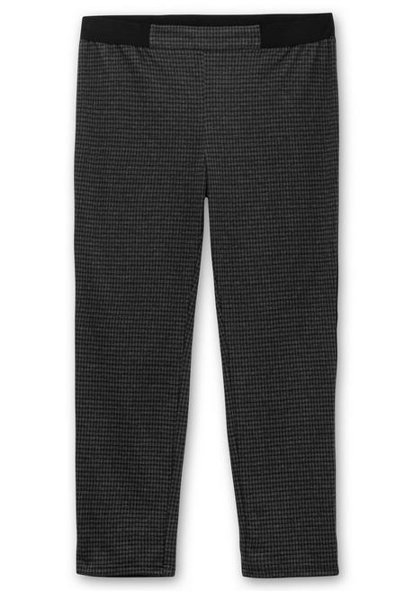 sheego Schmale Hose mit grafischem Muster und Stretchbund - schwarz gemustert sheego Super Sparpreis