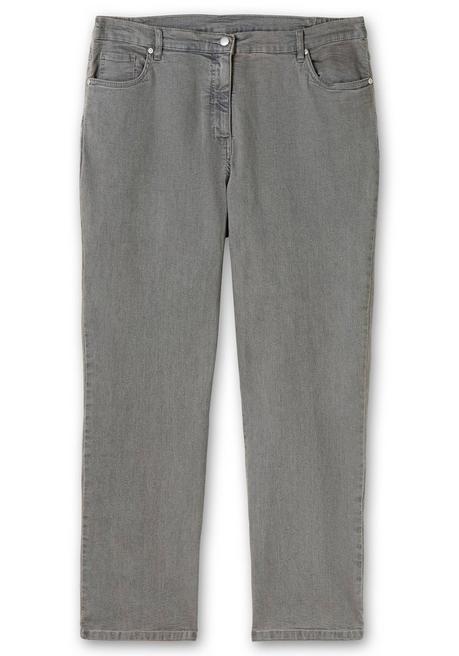 sheego Gerade Jeans mit seitlichem Stretchbund - grey Denim sheego Letzte 3 Tage