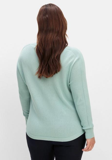 sheego Pullover mit U-Boot-Ausschnitt - mint sheego Neueste Stile