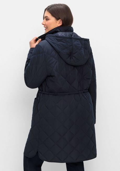 sheego Leichter Steppmantel mit Kapuze - tiefblau sheego Zeitbegrenzte Promotion