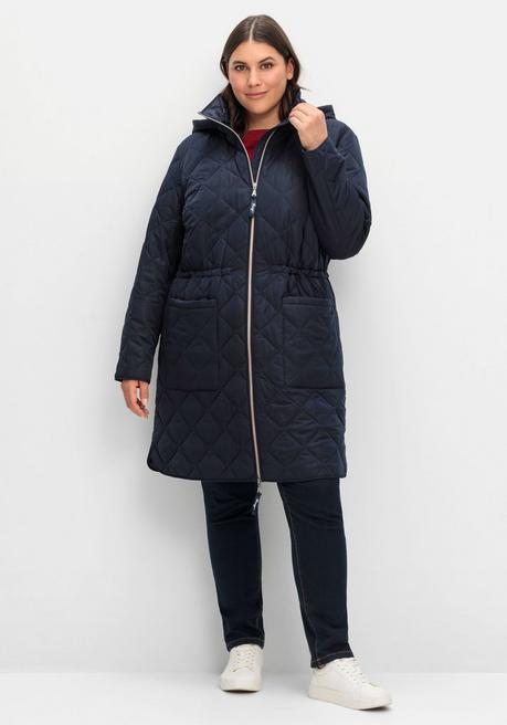 sheego Leichter Steppmantel mit Kapuze - tiefblau sheego Zeitbegrenzte Promotion