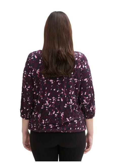 TOM TAILOR Plus Shirt in Crinkle-Optik, mit Gummizugsaum - beere gemustert sheego Bis zu 60% Rabatt