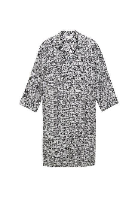 TOM TAILOR Plus Kurzes Kleid mit Minimalprint und Hemdkragen - marine gemustert sheego Bis zu 65% Rabatt