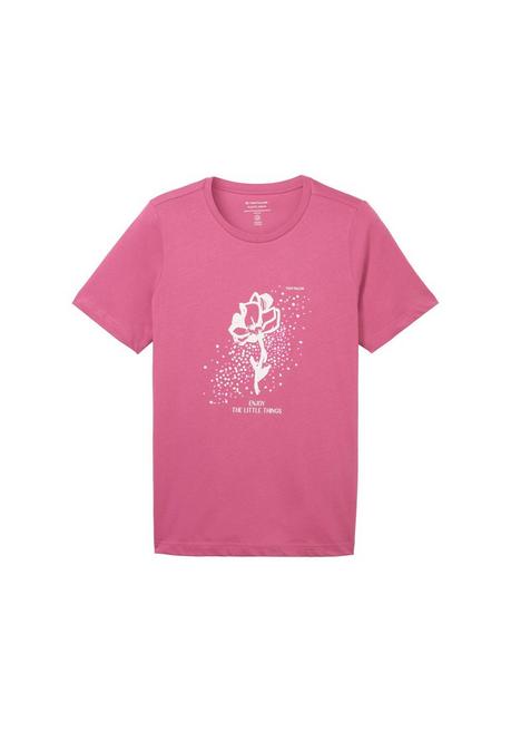 TOM TAILOR Plus T-Shirt mit platziertem Frontdruck - pink bedruckt sheego Nur für heute