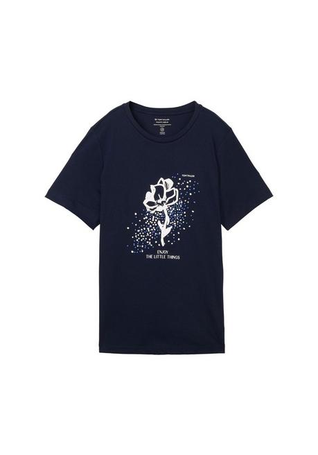 TOM TAILOR Plus T-Shirt mit platziertem Frontdruck - marine bedruckt sheego Sonderangebot der Fabrik