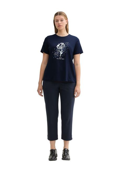 TOM TAILOR Plus T-Shirt mit platziertem Frontdruck - marine bedruckt sheego Sonderangebot der Fabrik