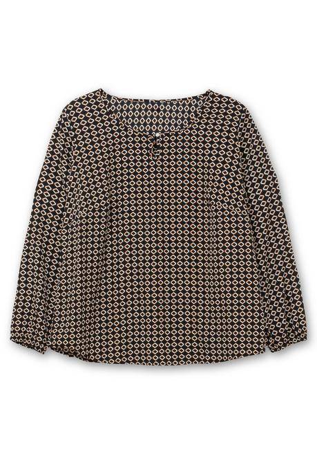 sheego Tunika aus Crêpe, mit Grafik-Alloverdruck - schwarz gemustert sheego Discount Store für neue Produkte