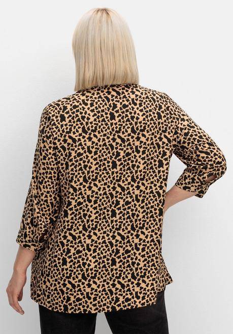 sheego Hemdbluse mit Animalprint, in leichter A-Linie - schwarz gemustert sheego Nur noch ein Tag übrig