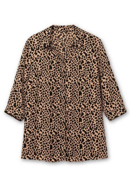 sheego Hemdbluse mit Animalprint, in leichter A-Linie - schwarz gemustert sheego Nur noch ein Tag übrig