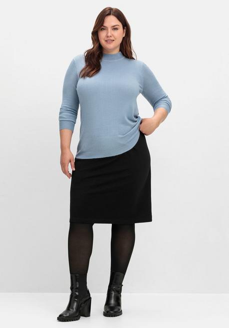 sheego Extraweicher Pullover mit Stehkragen - bleu sheego Begrenzt auf 3 Tage