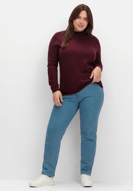 sheego Extraweicher Pullover mit Stehkragen - beere sheego Speichern exportieren