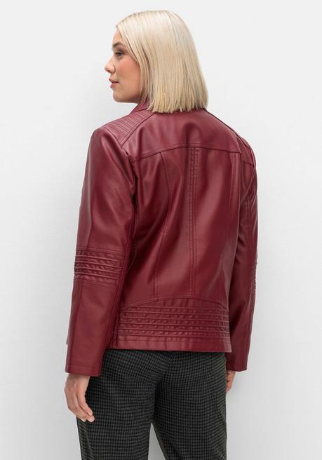 sheego Bikerjacke in Lederoptik - rot sheego Im Verkauf