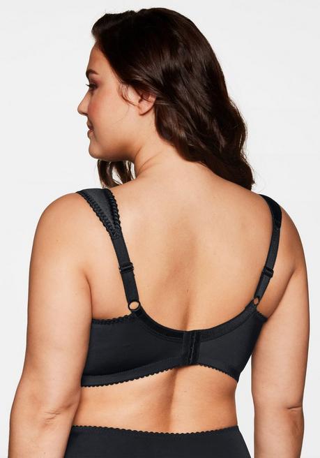 sheego BH ohne Bügel mit breiten wattierten Trägern - schwarz sheego Rabatte dieses Monats