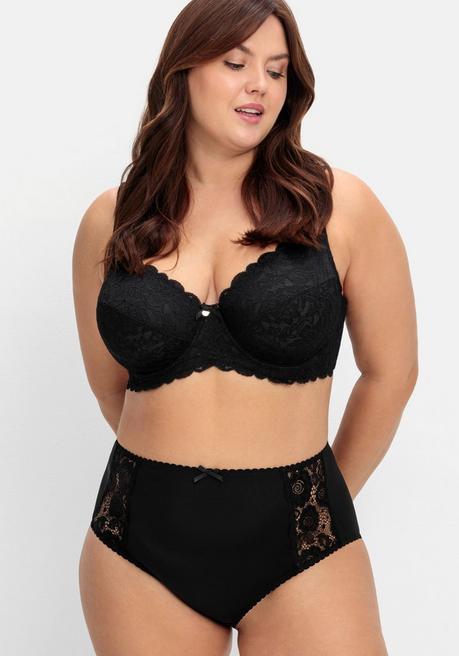 sheego Taillenslip mit transparenter Spitze - schwarz sheego Auslauf