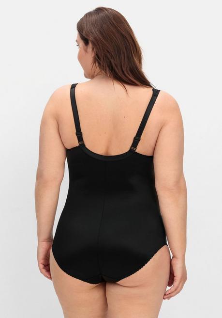 sheego Body in Satinoptik, mit Spitze - schwarz sheego Fabrik Onlineshop
