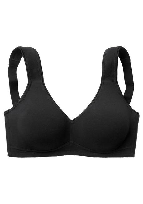 PETITE FLEUR Doppelpack Basic-BHs ohne Bügel - schwarz+weiß sheego Fabrikpreis