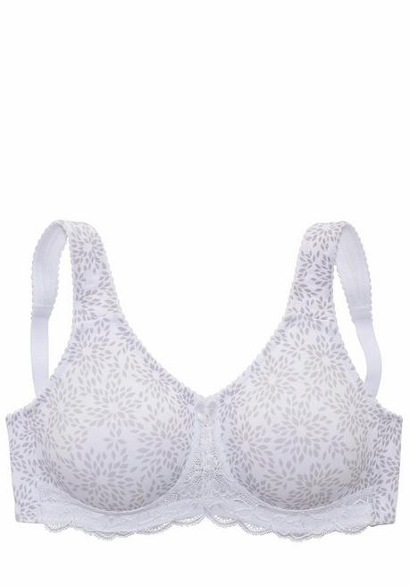 NUANCE Entlastungs-BH mit Jacquardspitze - weiß-taupe sheego Muttertagsangebot