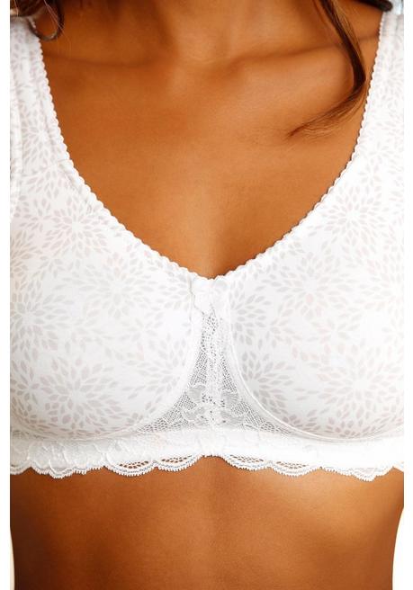 NUANCE Entlastungs-BH mit Jacquardspitze - weiß-taupe sheego Muttertagsangebot