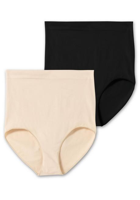 sheego Doppelpack Shaping-Formslips, extrahohe Taille - hautfarben+schwarz sheego Jubiläumsangebot