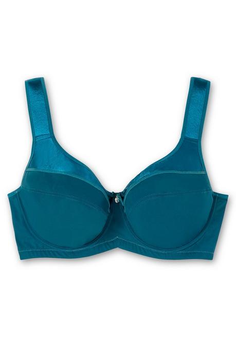 sheego Bügel-BH mit kleiner Zierschleife, breite Träger - petrol sheego Exklusive Angebote