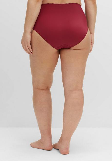 sheego Taillenslip mit transparenter Spitze - burgund sheego Blitzangebot