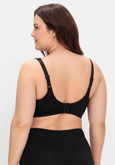 sheego Entlastungs-BH ohne Bügel, mit Spitze - schwarz sheego Bestseller