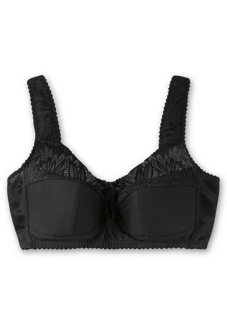 sheego Entlastungs-BH ohne Bügel, mit Spitze - schwarz sheego Bestseller