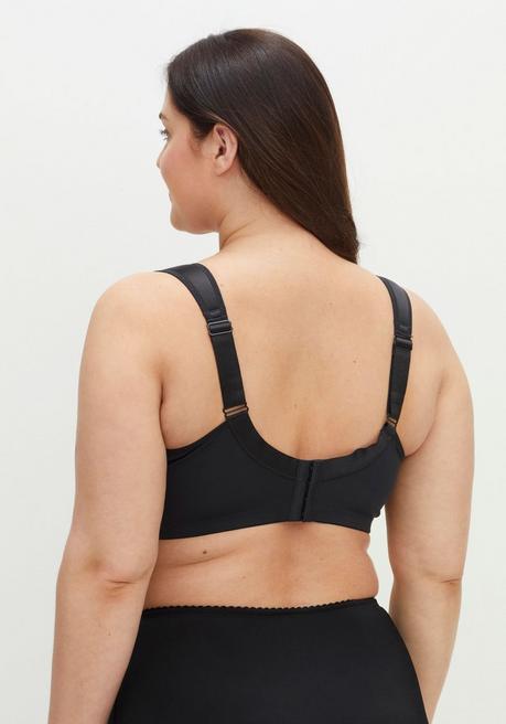 sheego Bügel-BH mit kleiner Zierschleife, breite Träger - schwarz sheego Saisonale Angebote