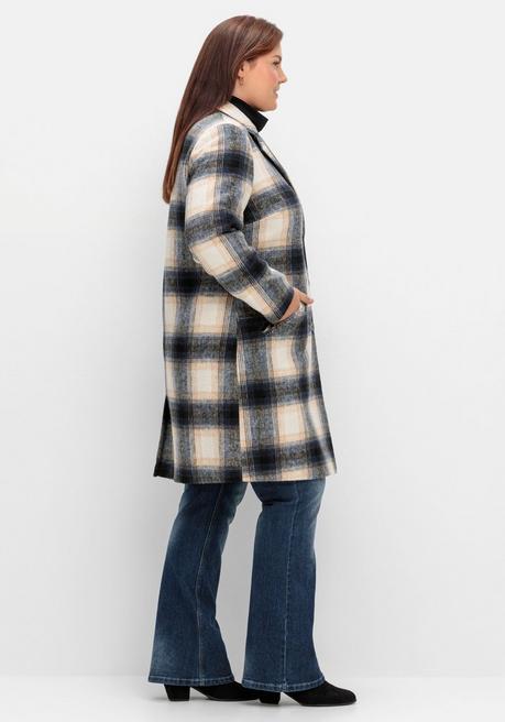 sheego by Joe Browns Karierter Kurzmantel mit Wolle - dunkelgrau kariert sheego JETZT KAUFEN