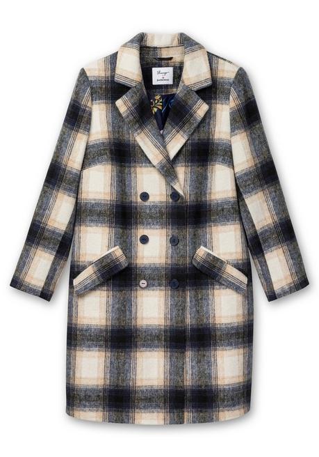 sheego by Joe Browns Karierter Kurzmantel mit Wolle - dunkelgrau kariert sheego JETZT KAUFEN