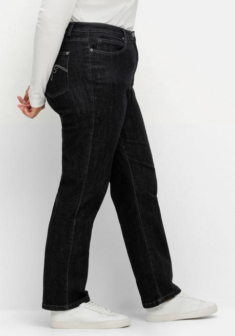 sheego x Collection L. Gerade Jeans in 5-Pocket-Form - black Denim sheego Letzter Tag